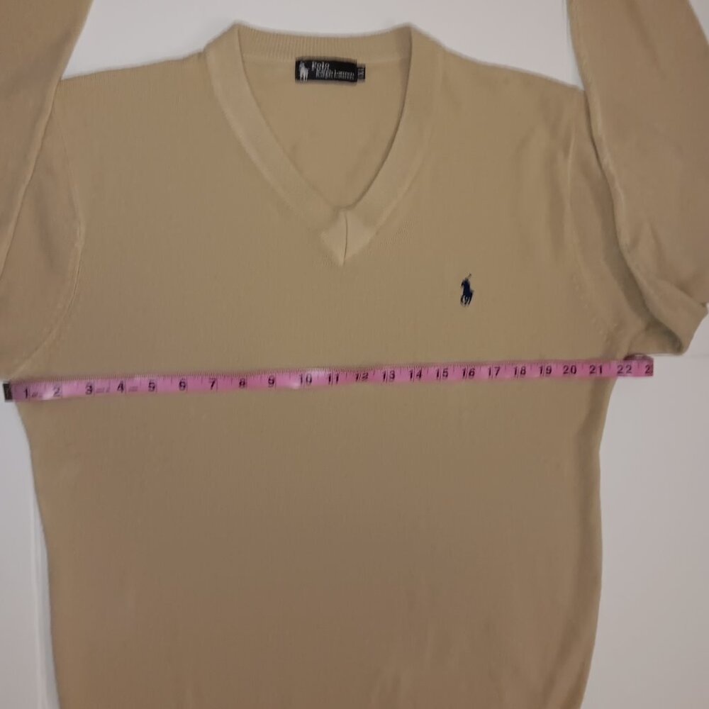 POLO RALPH LAUREN CASHMERE V NECK SWEATER - Picture 6 of 13